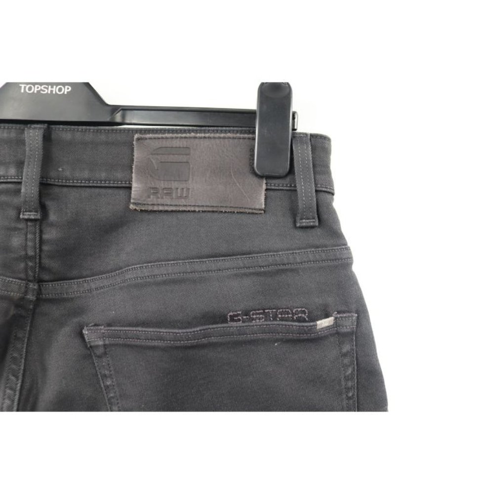 G-star Raw mens 33x33 bionic waxed 3301 tapered jeans button fly black pockets